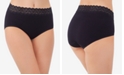 Vanity Fair Flattering Cotton Lace Stretch Brief Underwear 13396, also available in extended sizes